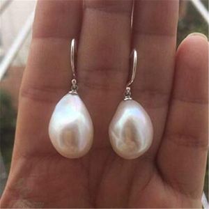 Stud Fashion 11-12mm White Baroque Pearl Earrings 18k Earstuds Real Pendant Irregular Jewelry Aurora Accessories Classic 230727