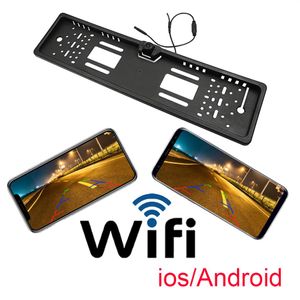 CARSANBO 720P HD EU CAR NUMMER PLATE LIDAREPLATE FRAME CAMALE MED WIFI FUNKTION FREKVIEW OCH Baksikt Montering Tillgänglig235D