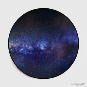 Carpets Mysterious universe Space Milky Way Round carpet Children's non-slip floor mat Room bedroom living room Home decoration R230728