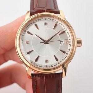 Relógios masculinos 40 mm automáticos, mecânicos, nadar, à prova d'água, moda, negócios, couros, relógio de pulso, Montre De Luxe