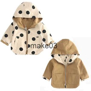 Jackets 2023 Spring Autumn girl's jacket Baby Boy's Hooded jacket Doublesided use Kids Outerwear Toddler Girl Boy coat Children Jacket J230728