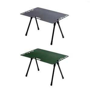 Camp Furniture Portable Beach Table With Handle Camping Folding Tables Side For Garden Picnic Deck Lantern Lamp Holder BBQ