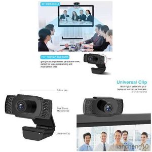 Webcams Centechia 1080p PCネットワークカメラデスクトップ用マイクに組み込まれたカメラコンピューターストリーミング録音R230728