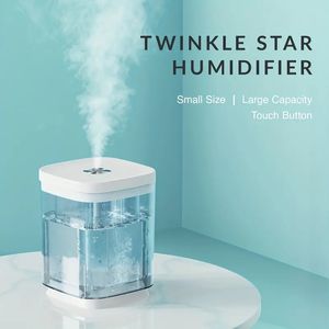 1PC Portable Mini Humidifier: 1000ml Cool Mist, Starry Sky Projection Lighting & Spray Mode - Perfect for Bedroom, Travel, Office & Home