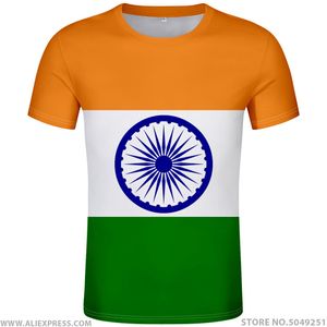 Мужские футболки Индийская футболка название номера футболка с одеждой для одежды Diy бесплатно национальный флаг хинди кантри-республика Индийская Джерси 230728