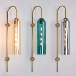 Wandleuchte Royal Nordic Design Glas Lampenschirm Pendelleuchte E27 LED oder Nachttisch Schlafzimmer Esstisch Wohnzimmer Leuchte