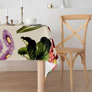 Table Cloth Spring and Summer Gift Plant and Floral Print Tablecloth Rectangle Tablecloth Summer Party Setting Decoration Party Supplies R230726