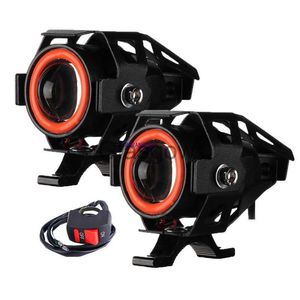 Oświetlenie motocyklowe Anioła Eye Motocykl Reflektory LED LIDZA LIKAŃSKIE 12V MINI U7 Scooter Motorbike Spotlight Mgła Lampa jazdy Wysokie Low Belarze Strobe x0728