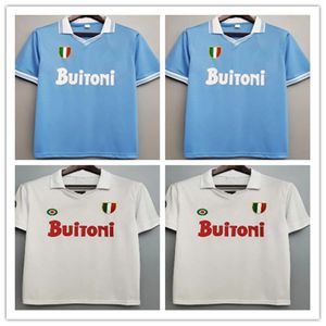 1986, 1987, 1988 Naples Home Vintage Football Jersey Maradona 10 Classic Vintage Uniform Thai Shirt Premium Set Men's Maillots DE