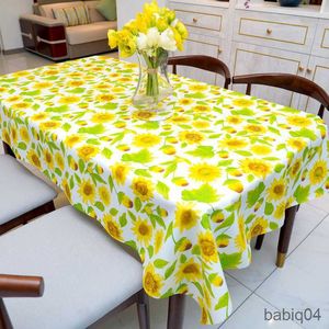 Table Cloth Flower Pattern Waterproof Tablecloth Rectangular Table Cover Dining Tablecloth Restaurant Coffee Table Mat Living Room R230726