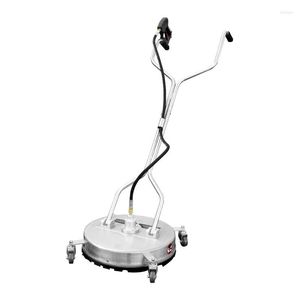 Car Washer Stainless Steel High Pressure Flat Surface Ground Cleaner 4 Wheels Mechanical Rotation Wash 18" Disc Road