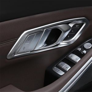 Car Styling Porta interna Ciotola Decorazione Telaio Copertura Trim Per BMW Serie 3 G20 G28 2020 LHD Interni ABS Adesivi324z