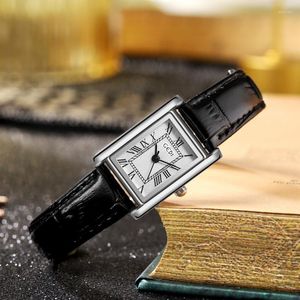 Wristwatches Retro Small Dial Student Good-long Punch-Free Lther Belt Quartz Waterproof Watch