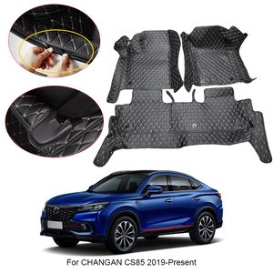 3D Full Surround Car Floor Mats For CHANGAN CS85 2019-2025 Protective Liner Foot Pads Carpet PU Leather Waterproof Accessories