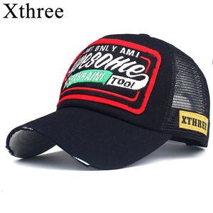 Ball Caps Xthree Summer Baseball cap Embroidered Mesh Hat Men Women Fast Back Gorilla Hombre Hat Casual Hip Hop Hat Dad Casquette Hat 230728