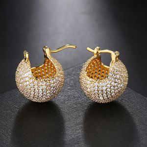 Ear Cuff Delicate Iced Out Zircon Cabas Shaped Ear Clip Earrings for Women Gold Color Luxury Dainty Piercing Earing Party Jewelry E434 230728