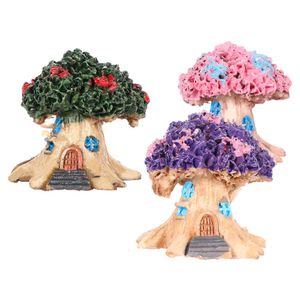 Other Event Party Supplies Miniature Landscape Fairy Garden Resin Jewelry Decoration Crafts Simulation Tree House Creative Home 230727