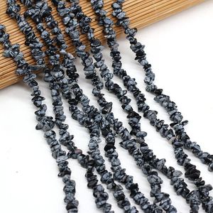 Beads 40cm Natural Snowflow Stone Rock Freeform Chips Gravel For Jewelry Making DIY Bracelet Necklace Size 3x5-4x6mm