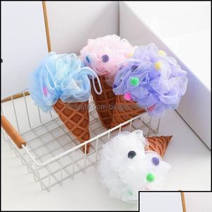 Spazzole da bagno Spugne Scrubber Spazzole Gelato Arcobaleno Palla di cartone animato Spugna creativa Cono Palla da bagno Fiore Goccia Consegna a casa Gar Dhzag