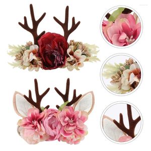 Bandanas Christmas Antler Headband Reindeer Headbands Kids Hair Hoop Headwear Accessories Antlers