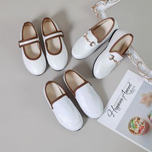 Flat shoes Kids Shoes Children Chain Casual Shoes Baby Girls Soft Loafers Toddler Ballet Flats Boys White Moccasin Mary Jane For Summer 230728