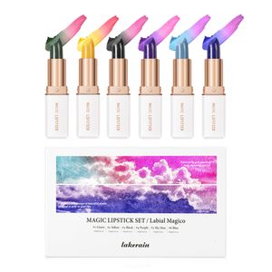 Lakerain Lip Gloss 6-Color Magic Set, Moisturizing Long Lasting Lipstick, Waterproof Color Change Lip Stain, 3.5g Each