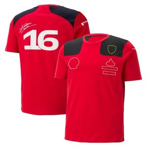 2023 Den mest nya produkten F1 Formel One Red Team Clothing Racing Suit Lapel Polo Shirt Clothes Team Workkläder Kort ärm T-S320K