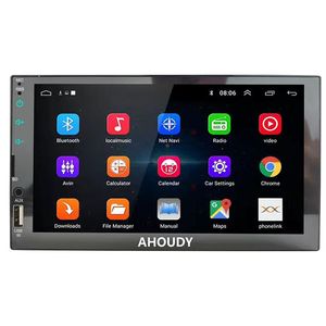 AHOUDY Car Video Stereo 7inch Double Din Car Touch Screen Digital Multimedia Receiver with Bluetooth Rear View Camera Input Apple 192s