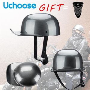 Sommer Motorrad Halbhelm Open Face Vintage Reiten Motorrad Motocross Roller Cruiser Chopper Baseball Kappe Helmets227T