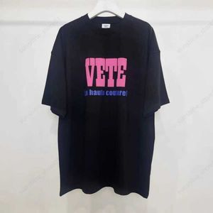 Mens Camisetas Vetements e ainda sem data Moda Camiseta Homens 11 Mundo Vetements Mulheres Algodão Tees VTM Vintage Manga Curta L6