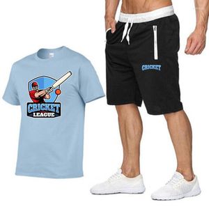 Men's Tracksuits Baseball Enthusiast Short Sleeved Shorts Set Summer Outdoor Sports Casual Comfortable Cotton T-shirt Club