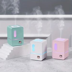 1pc 180ml USB Renkli Gece Işık Nemlendirici, Ev Ofisi Masaüstü Mini Nemlendirici, Ultrasonik Atomizer Otel Küçük Gece Işık Akıllı Koku Enstrümanı