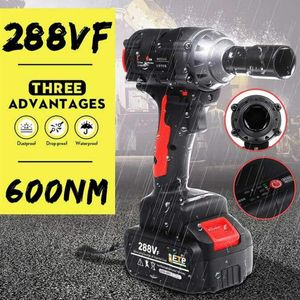 NEW 288VF 600NM Max Wireless Brushless Impact Wrench Power Tool With Charger Sleeve304z