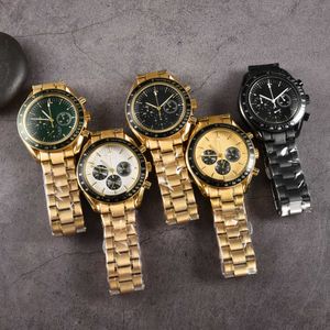 Vintage Three Eye Classic Fashion Fashion Economical Collection Watch Economy Projektant luksusowy mężczyzna oglądaj kwarcowy ruch Man Watch No Box