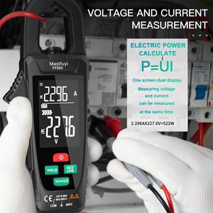 Klämmätare FY385 Digital Clamp Meter -tång Ammeter Spännings AC DC Aktuell Clamp Meter Temp Ohm Capacitance Amperimetrisk Clamp Multimeter 230728