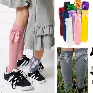 Barn Socks Girl Socks Long Sock Over Knee High Bow Baby Winter Girls Toddler Shoes 2 To 8 Year Kids Cotton Spring Autumn 230728