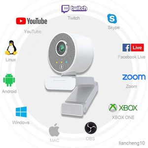 Webbkameror 1080p Humanoid Auto Tracking Webcam Brusreduceringskamera för video online Web R230728