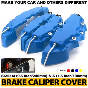 4st 5 Colors ABS Plastic Car 3D Disc Brake Caliper täcker bakre bakre tillbehörss Storlek M S Universal256s