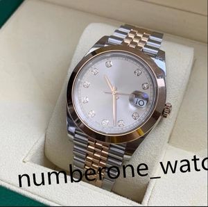 Men Watches Original Box Paper watch 126301 41mm Diamond Dial Calendar Mechanical Automatic Silver Jubilee Bracelet Luxury Mens Watches Waterproof