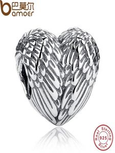 Hela skulpturella 925 Sterling Silver Angelic Feathers Wings Charm Fit Armband Silver 925 SMYELLT Making PAS03321533334396800