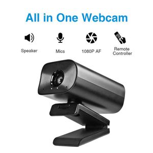 ウェブカメラ1080pスムーズなビデオズームウェブカメラオンラインビデオビジネスミーティングのマイクウェブカメラとの自動焦点