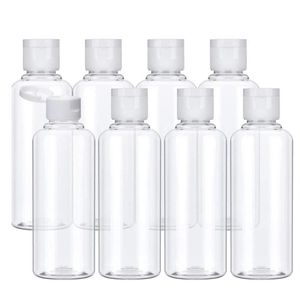 Förvaringsflaskor burkar 10st plastchampo flaska 100 ml klar tom vail för resebehållare lotion flytande makeup cosmetic2645