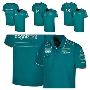 Fato de corrida F1 Team T-shirt de manga curta gola redonda masculina de secagem rápida 2023 pilotos personalizados com o mesmo parágrafo 177S