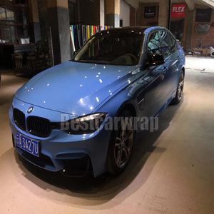 Gloss Abu blue Vinyl wrap FOR Car Wrap with air Bubble vehicle wrap covering foil With Low tack glue 3M quality 1 52x20m 5x67263D