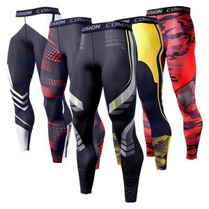 Calças masculinas leggings de compressão fitness de secagem rápida esportes academia calças masculinas corrida elástica musculação calças jogging antirrugas 230727