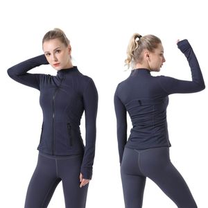 Winter-Oberbekleidung, Badminton-Sportjacke, Fitness-Übungskleidung, Sport-Reißverschluss, lange Ärmel, Daumentasche, lässige Laufhose, Lycra, hygroskopisch, schweißableitend