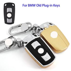 Real Leather and Aluminium Alloy for Old Plug-in Keys Car Key Cover Case for BMW 3 series 5 series X1 X5 X6 Z4 Key Case for Car2726