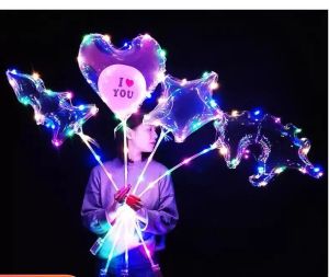 Ny LED Bobo Luminous Balloon Transparent 3M Colorful Lights Balls Christmas Wedding Party Decor Gifts Tree Unicorn Star Shape