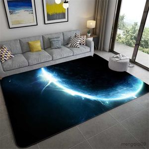 Carpets Blue Sky Carpet For Kids Room Soft Bedside Mat Space Carpet Rug Bedroom Non-slip Hallway Rugs Mat Washable R230728