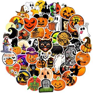 Zabawne naklejki na Halloween Wodoodporne naklejki winylowe do deskorolki do butelki z wodą Laptop Computer Party Favors 50pcs285J